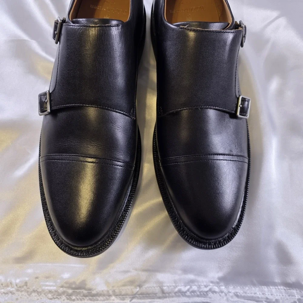 Polo Ralph Lauren Asher Double Monk Strap Oxford Leather Dress Shoes Size 11.5